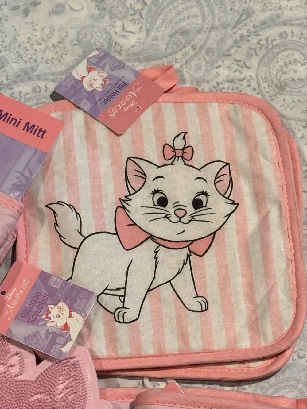 Disney The Aristocats Marie -Oven Mitts, Mini Mitts, Potholders,Towels, Scrubber